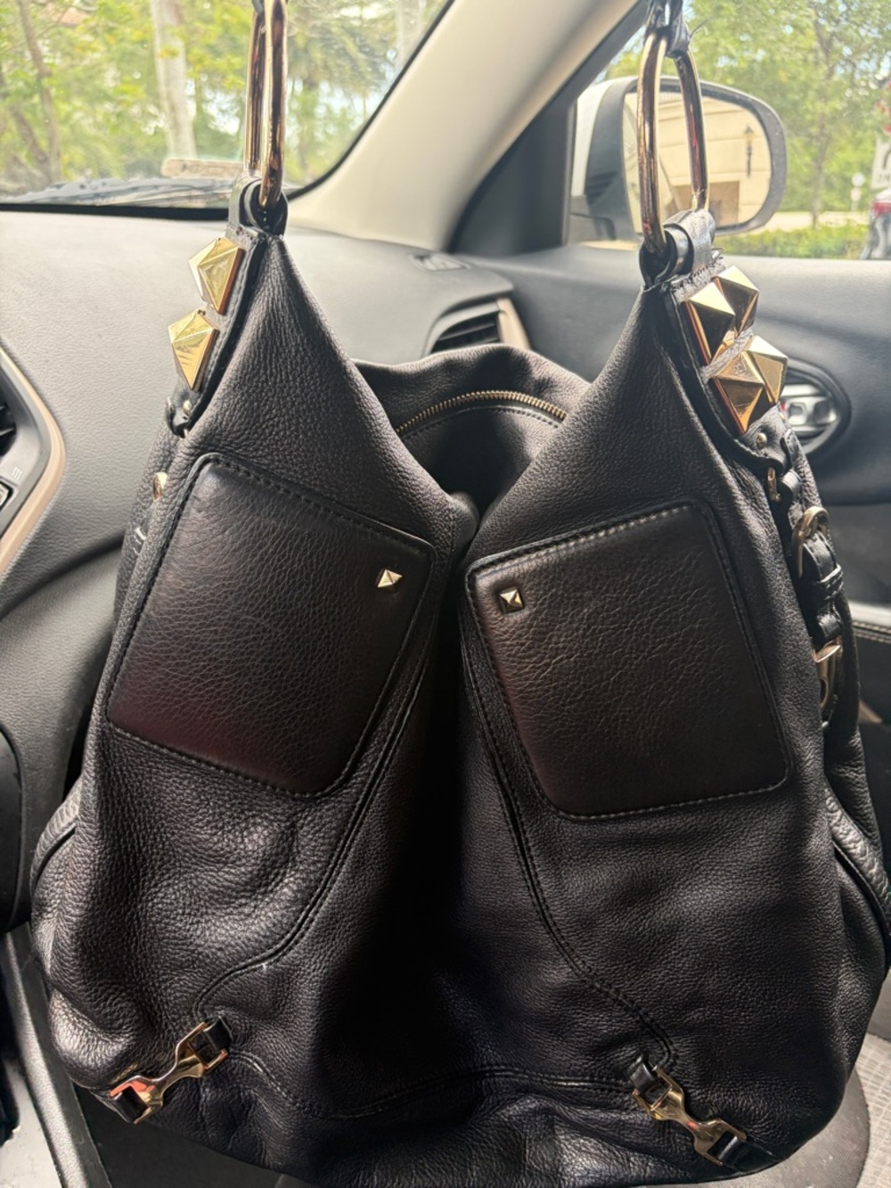 Ann Taylor vintage Hobo Bag with Gold Hardware - Women's Shoulder Bag